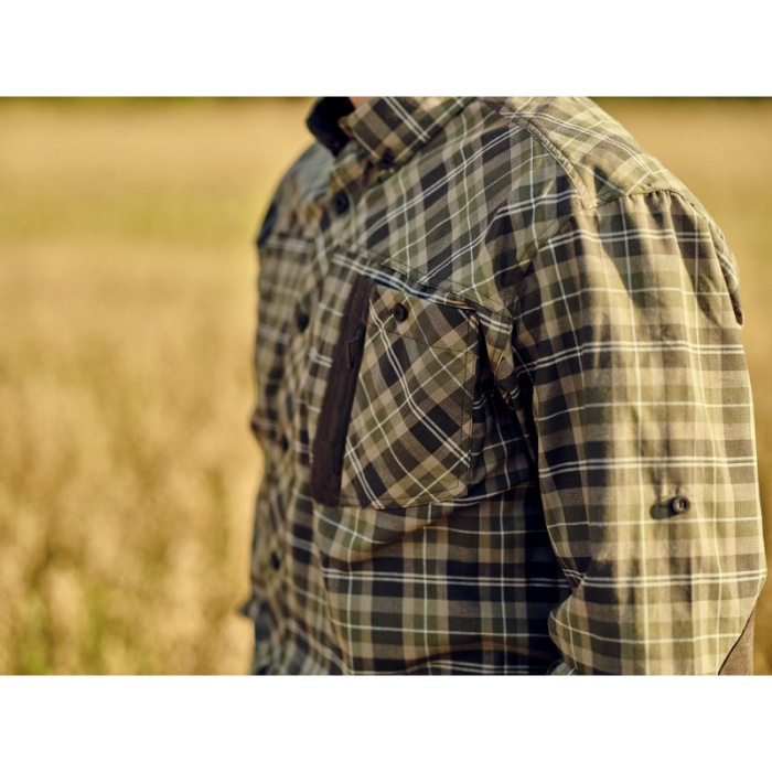 KOSZULA PINEWOOD WOLF 5329 - MID GREEN/D. GREEN